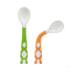 Shop All|Kushies - 2Pk Silibend Spoon, Sand/Emerald - cutbabycare.com | baby boutique & care hub