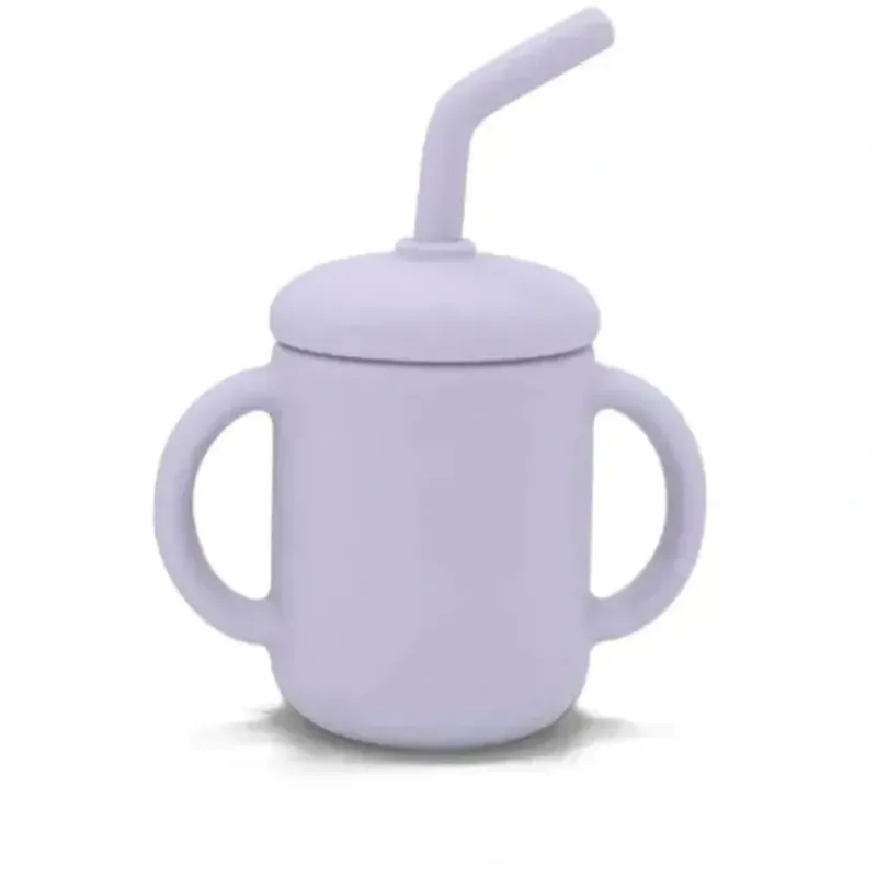 Shop All|Kushies - Sili Sippy Cup + Straw Violet lilac - cutbabycare.com | baby boutique & care hub