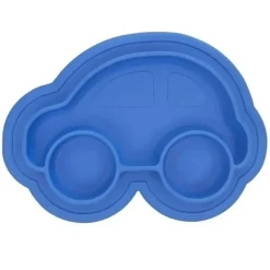Shop All|Kushies - Siliplate Blue Car - cutbabycare.com | baby boutique & care hub