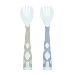 Shop All|Kushies Baby - Silibend Forks, 2pack, Sand / Blue - cutbabycare.com | baby boutique & care hub