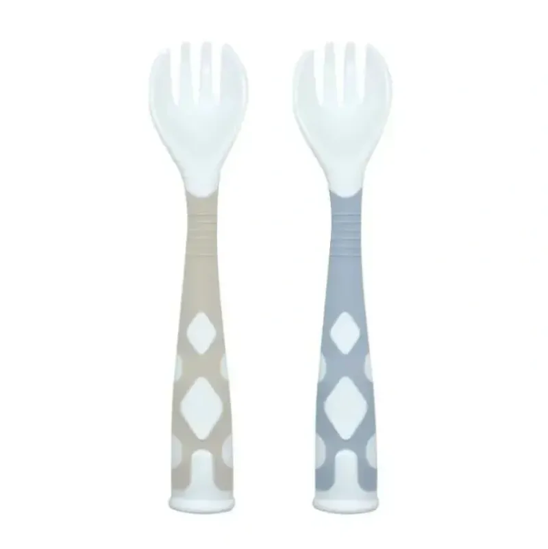 Shop All|Kushies Baby - Silibend Forks, 2pack, Sand / Blue - cutbabycare.com | baby boutique & care hub