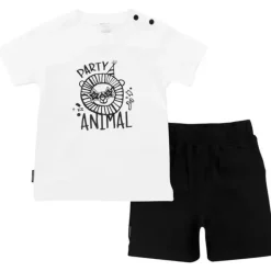 Shop All|Kushies Boys T-Shirt & Short set Black/White - cutbabycare.com | baby boutique & care hub
