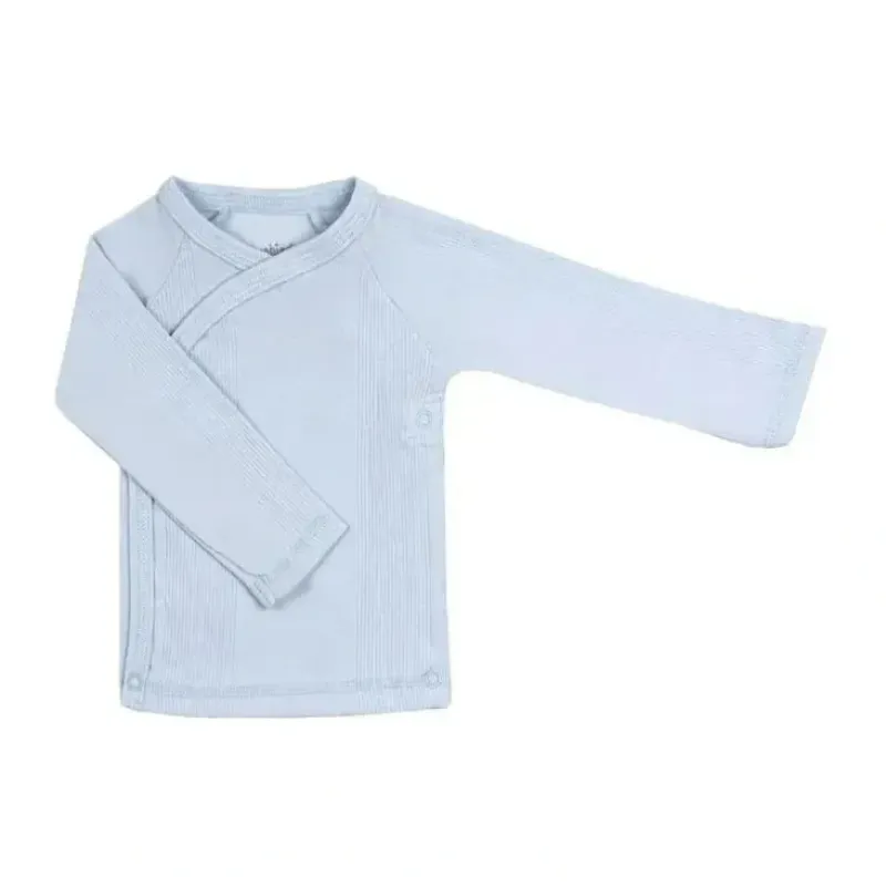 Shop All|Kushies Long-Sleeve Wrap Tee - Blue - cutbabycare.com | baby boutique & care hub