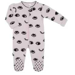 Shop All|Kushies Mini Front Zip Sleeper - Lt. Pink Print - cutbabycare.com | baby boutique & care hub
