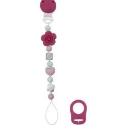 Shop All|Kushies SiliBead Pacifier Clip - Flower - cutbabycare.com | baby boutique & care hub