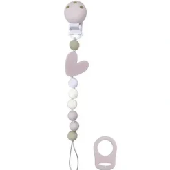 Shop All|Kushies Silibeads Silicone Pacifier Clip - New Heart - cutbabycare.com | baby boutique & care hub