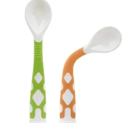 Shop All|Kushies Silibend Bendable Spoon 2-Pack (Lime/Orange) - cutbabycare.com | baby boutique & care hub