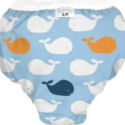 Bath Potty|Kushies Taffeta Waterproof Training Pant, Blue Whales - cutbabycare.com | baby boutique & care hub