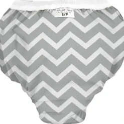 Bath Potty|Kushies Taffeta Waterproof Training Pant, Grey Chevron - cutbabycare.com | baby boutique & care hub