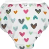 Bath Potty|Kushies Taffeta Waterproof Training Pant, White Doodle Hearts - cutbabycare.com | baby boutique & care hub
