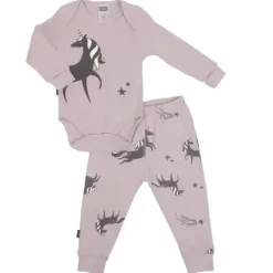 Shop All|Kushies Wild & Free Bodysuit & Pant Set - Pink Unicorn - cutbabycare.com | baby boutique & care hub