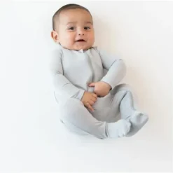 Shop All|Kyte Baby - Baby Neutral Zippered Footie In Storm - cutbabycare.com | baby boutique & care hub