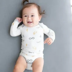 Shop All|Kyte Baby - Long Sleeve Bamboo Bodysuit In Icon Harry Potter - cutbabycare.com | baby boutique & care hub