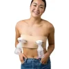Nursing Feeding|La Vie - Pump Strap Hands-Free Pumping & Nursing Bra, Cream - cutbabycare.com | baby boutique & care hub