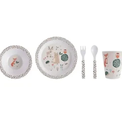 Shop All|Ladelle Woodland Kids Melamine Dinner/Food Set w/ Plate/Bowl/Cutlery/Tumbler - cutbabycare.com | baby boutique & care hub