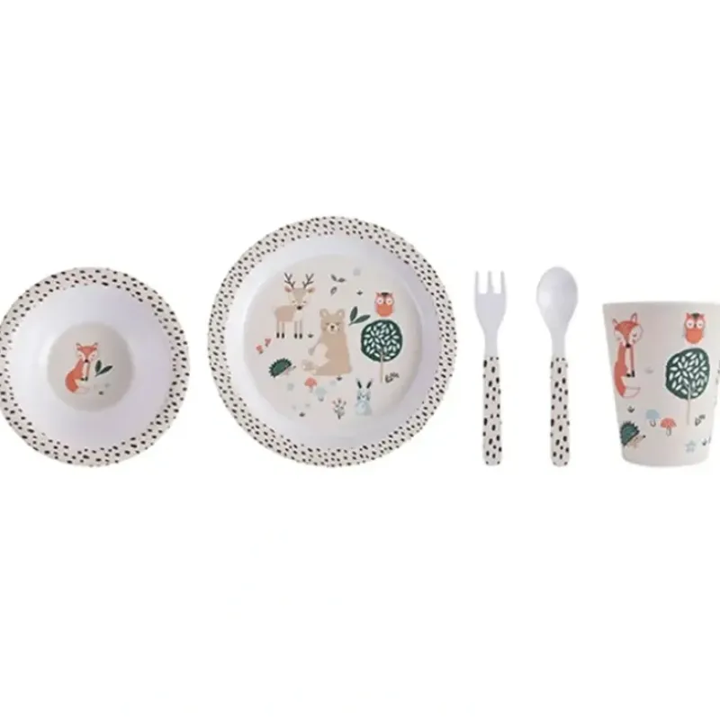 Shop All|Ladelle Woodland Kids Melamine Dinner/Food Set w/ Plate/Bowl/Cutlery/Tumbler - cutbabycare.com | baby boutique & care hub