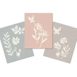 Shop All|Lambs & Ivy - Baby Blooms 3 Piece Floral Unframed Nursey/Child Wall Art 11” x 14” - cutbabycare.com | baby boutique & care hub