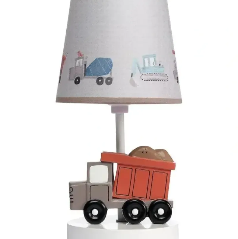 Shop All|Lambs & Ivy - Construction Zone Truck Nursery Lamp with Shade & Bulb - cutbabycare.com | baby boutique & care hub