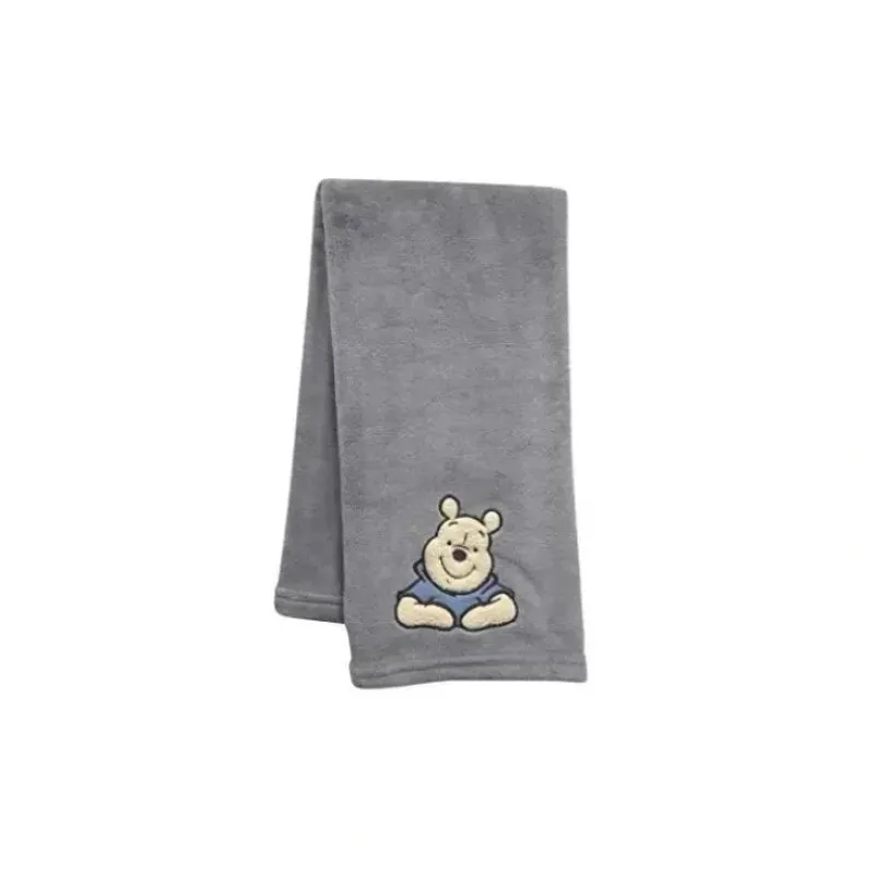 Shop All|Lambs & Ivy - Disney Forever Pooh Baby Gray Blanket - cutbabycare.com | baby boutique & care hub
