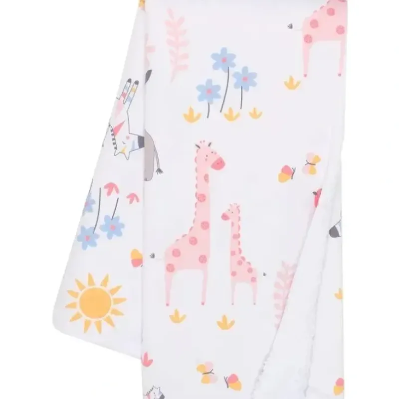 Shop All|Lambs & Ivy - Jazzy Jungle Pink Blanket - cutbabycare.com | baby boutique & care hub