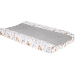Shop All|Lambs & Ivy - Painted Forest White Minky Changing Pad Cover - cutbabycare.com | baby boutique & care hub