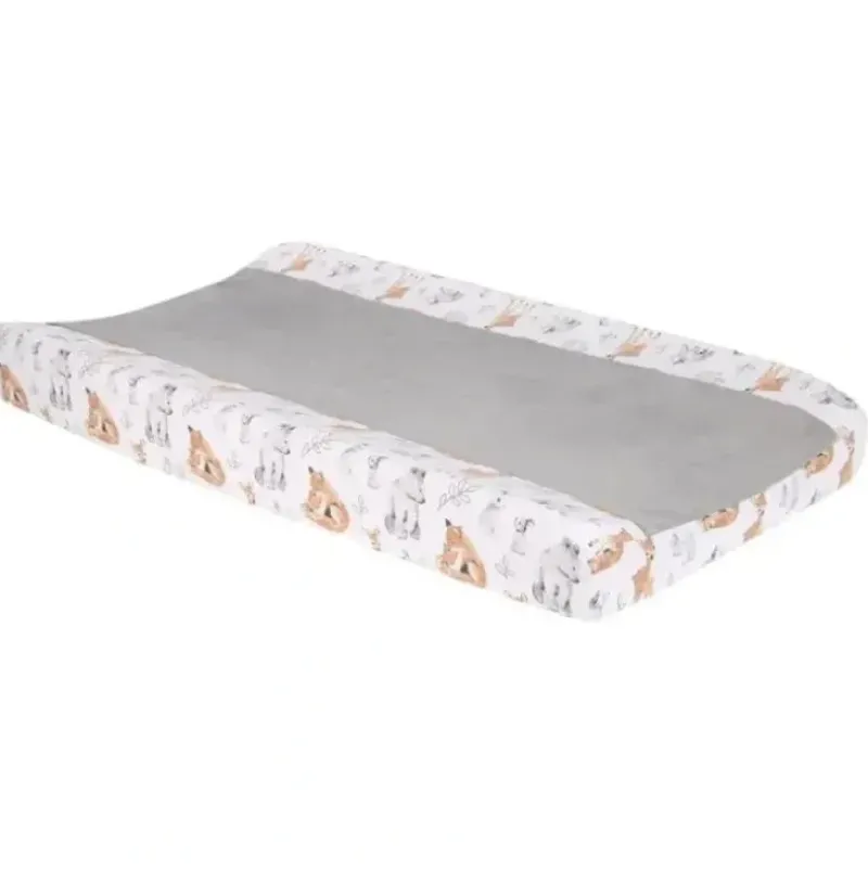 Shop All|Lambs & Ivy - Painted Forest White Minky Changing Pad Cover - cutbabycare.com | baby boutique & care hub