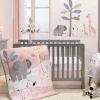 Shop All|Lambs & Ivy - 3Pk Jazzy Jungle Safari Animals Pink Baby Crib Bedding Set - cutbabycare.com | baby boutique & care hub