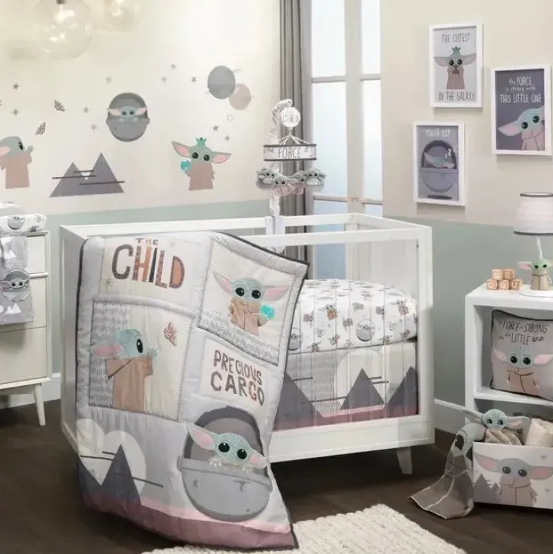 Shop All|Lambs & Ivy - 3Pk Star Wars The Child Baby Yoda Baby Crib Bedding Set - cutbabycare.com | baby boutique & care hub