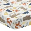 Stroller|Lambs & Ivy - Sierra Sky Woodland Bear/Fox 100% Cotton Baby Fitted Crib Sheet - cutbabycare.com | baby boutique & care hub