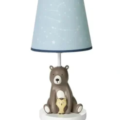 Stroller|Lambs & Ivy - Sierra Sky Blue/Brown Bear Nursery Lamp with Shade & Bulb - cutbabycare.com | baby boutique & care hub