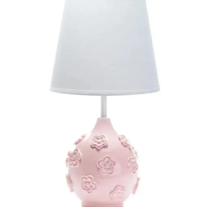 Shop All|Lambs & Ivy - Signature Botanical Baby Pink Floral Nursery Lamp with Shade & Bulb - cutbabycare.com | baby boutique & care hub