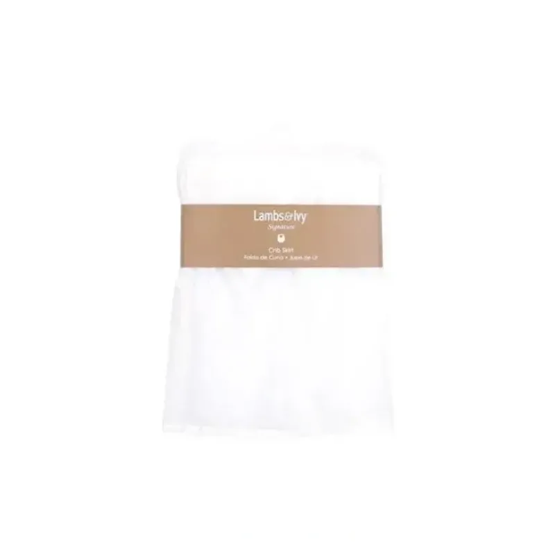 Shop All|Lambs & Ivy Baby Crib Skirt White - cutbabycare.com | baby boutique & care hub