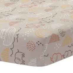Shop All|Lambs & Ivy Baby Noah Taupe Fitted Crib Sheet - cutbabycare.com | baby boutique & care hub