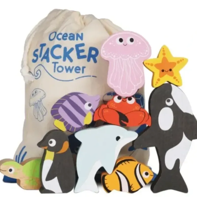 Shop All|Le Toy Van Petilou Ocean Stacking Animals & Bag - cutbabycare.com | baby boutique & care hub
