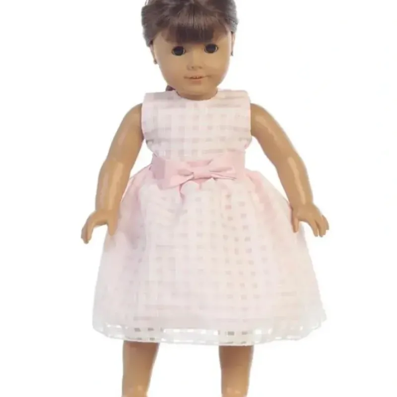 Shop All|Lito - Baby Dolls Organza Dress With Burnout Squares, Light Pink - cutbabycare.com | baby boutique & care hub