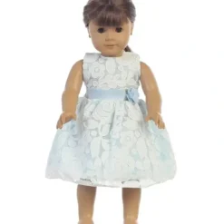 Shop All|Lito - Baby Dolls Tulle Dress With Floral Design, Blue - cutbabycare.com | baby boutique & care hub