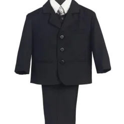 Shop All|Lito - Boy's 3 Button 5 Piece Suit With Shirt, Vest, And Tie (Black) - cutbabycare.com | baby boutique & care hub