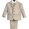 Shop All|Lito - Boy's 3 Button 5 Piece Khaki Suit With Shirt, Vest, And Tie - cutbabycare.com | baby boutique & care hub