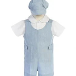 Shop All|Lito - Cotton Linen Overall Set, Blue - cutbabycare.com | baby boutique & care hub