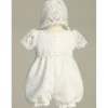 Shop All|Lito - Embroidered Tulle Romper With Bonnet, White - cutbabycare.com | baby boutique & care hub