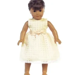 Shop All|Lito - Organza Dress With Burnout Squares Dolls Dress, Yellow - cutbabycare.com | baby boutique & care hub
