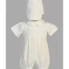 Shop All|Lito - Smocked Cotton Romper Set With Hat Jeremy, White - cutbabycare.com | baby boutique & care hub