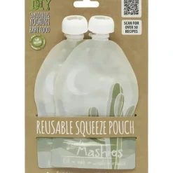 Shop All|Little Mashies Reusable Squeeze Pouch Cactus 2x130ml - cutbabycare.com | baby boutique & care hub