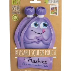 Shop All|Little Mashies Reusable Squeeze Pouch Pack Of 2 - Purple 2x130ml - cutbabycare.com | baby boutique & care hub