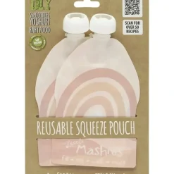 Shop All|Little Mashies Reusable Squeeze Pouch Rainbow 2x130ml - cutbabycare.com | baby boutique & care hub