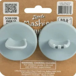 Shop All|Little Mashies Silicone Distractor Cutlery Dusty Blue 1 - cutbabycare.com | baby boutique & care hub