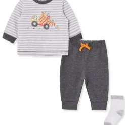 Shop All|Little Me - Baby Boy Abc Truck Jogger Set, Grey - cutbabycare.com | baby boutique & care hub