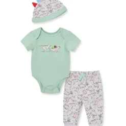 Shop All|Little Me - Baby Boy Dinos Bodysuit & Pant, Grey - cutbabycare.com | baby boutique & care hub