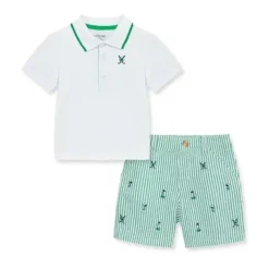 Shop All|Little Me - Baby Boy Golf Polo Short Set - cutbabycare.com | baby boutique & care hub