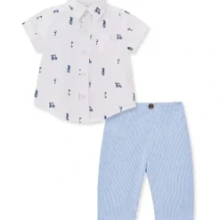 Shop All|Little Me - Baby Boy Golf Woven Pant Set, Blue - cutbabycare.com | baby boutique & care hub